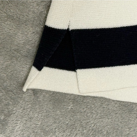 J. Crew White Navy Nautical Cropped Cotton Sweater - Size XS - Picture 5 of 11